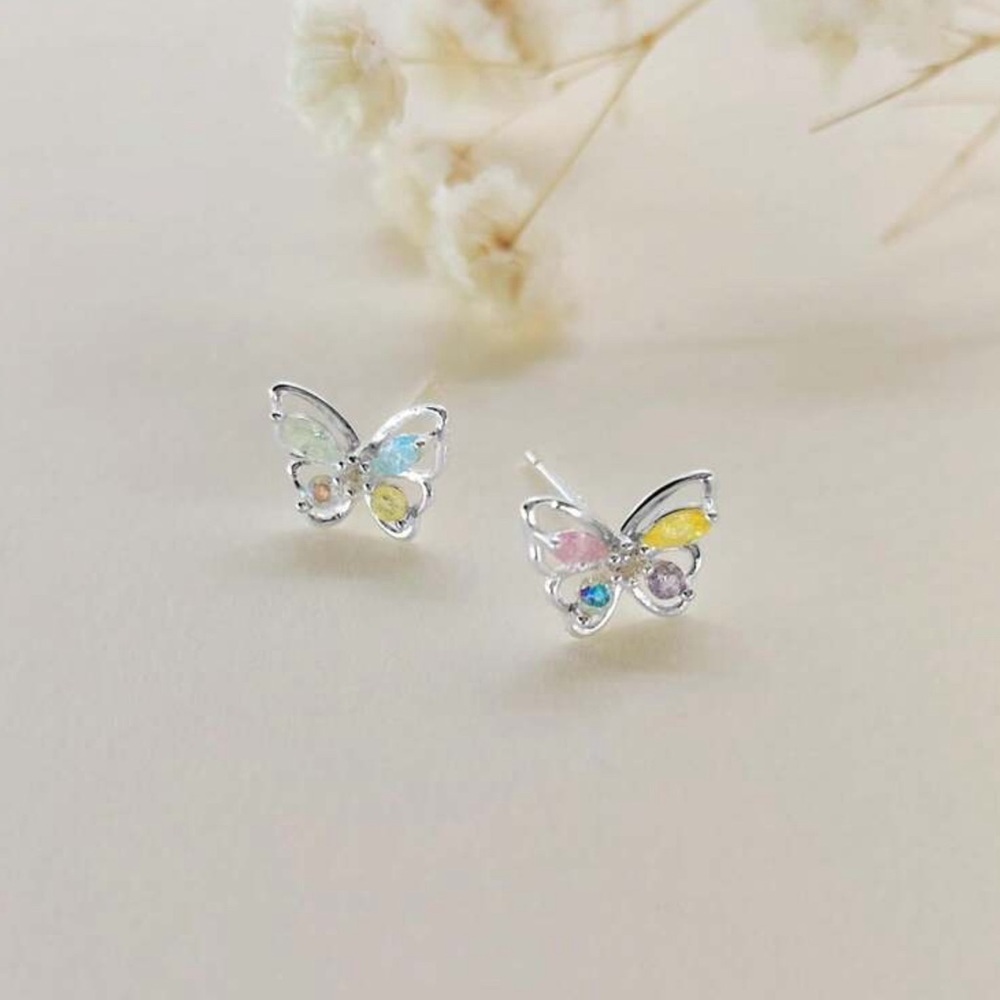 Multicolor Butterfly Earrings